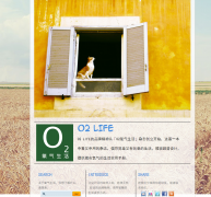 O2 Life 品牌主题页面 单页面 带psd 小清新