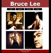 Bruce Lee 李小龙武打明星人物介绍网站英文版本9页面版本B