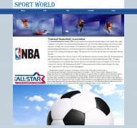 SPORT WORLD 5页面 篮球足球高尔夫球体育类英文主题 表格布局 带本地视频 背景音