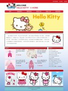 Hello Kitty's Home 16页面 日本卡通人物 带设计说明 JS图片轮播 导航下拉菜单 Flash 滚动文字