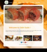 Oishi Sushi 11页面 外文英文美食寿司 带导航下拉菜单 flash轮播 文字滚动 在线视频