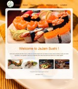 JaJam Sushi 6页面 外文英文留学生定制美食寿司网页 html5+css3技术