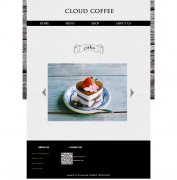 cloud coffee 8页面 外文英文版本 带 设计说明 下拉菜单 图片轮播特效（带PSD 80元