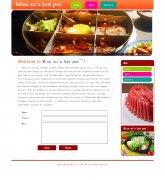 Miss su's hot pot 3页面 苏小姐的火锅店 外文英文主题 带JS轮播特效 表单