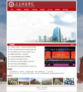 大连科技学院 3页面（4页面）学校官网 带flash动画 欢迎页面 JS轮播特效