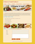 Chinese Food Culture 5页面  中国美食文化 外文<font color='red'>英文</font>主题 带设计说明 留言表单