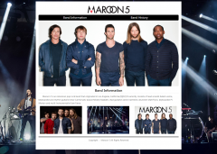 Maroon 5 魔力红 2页面 美国摇滚乐队 明星组合 留学生定制外文英文主题