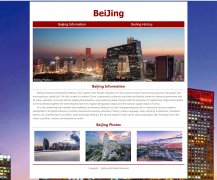 BeiJing 北京 2页面 外文英文  家乡旅游介绍 HTML5+css3 带JS轮播特效