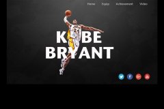 Kobe Bryant 科比 4页面 NBA篮球明星主题  技术简单