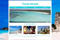 Travel abroad 4页面 响应式布局 HTML5语言 带JS轮播特效 外文英文版本 留学生网页作