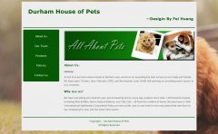 Durham House of Pets 8页面 达勒姆宠物屋 留学生英文主题 HTML5+css3 版本B