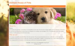 Durham House of Pets 8页面 达勒姆宠物屋 留学生英文主题 HTML5+css3 版本C