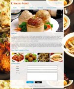 Chinese Food 10页面 外文 英文法文双语版 留学生作品 带在线视频 JS轮播特效 留言