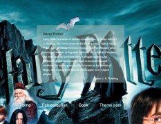 Harry Potter 5页面 留<font color='red'>学生</font>英文 魔幻文学系列小说 哈利·波特 带PSD设计稿 Flash