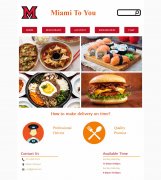 Miami To You 3页面  餐馆美食主题 外文英文主题 html5 带表单页面