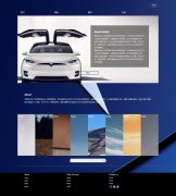 特斯拉Model 3 4页面 新能源电动汽车介绍 百分比自适应布局 带登录页面