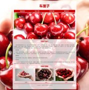 车厘子 4页面  植物水果科普系列 樱桃  media screen HTML5 响应式布局