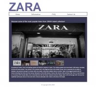 ZARA 4页面 留学生英文主题 西班牙服装品牌 带JS轮播特效 FAQ点击展开收缩特效 JS鼠标经过图片 特效多