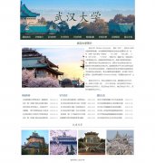 武汉大学 10页面 学校介绍 HTML5+CSS3布局 带JS轮播特效 滚动文字   asp+access数据库