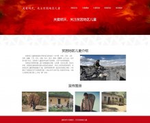 关爱明天，关注贫困地区儿童  5页面 儿童健康发展 教育公益主题 带JS图片轮播特效 gif动图