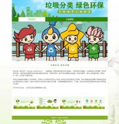 垃圾分类 绿色环保 2页面 环保公益宣传 带flash轮播动画  HTML5+css3