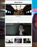 Black Mirror 4页面 电视剧作品《黑镜》 英文页面 html5响应式布局 带英文设计说明