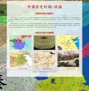 中国历史时期-战国 单页面 古代历史朝代介绍 media screen HTML5 响应式布局 