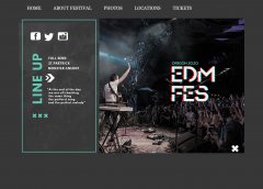 THE EDM 5页面 HTML5+CCS3  外文英文  DJ 组合 音乐主题  带JS图片点击放大特效 