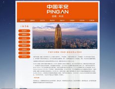 中国平安保险（集团）股份有限公司 8页面 金融保险、银行、投资企业 HTML5 带JS图片轮播特效 注册登录留言表单