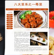 八大菜系之一粤菜 8页面 广东菜 广府菜 中国汉族四大菜系 地方美食介绍 HTML5 带设计说明 JS图片轮播特效 注册登录留言表单