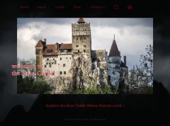 the Bran Castle 罗马尼亚僵尸古堡 10页面 留学生英文主题 HTML5 响应式布局 带jque