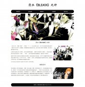 漫画《BLEACH》死神 5页面 动漫漫画主题 HTML5+CSS3 带登录留言表单 表单验证