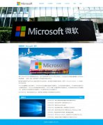 美国微软（Microsoft）6页面 美国跨国科技企业 电脑软件提供商 世界品牌500强 带